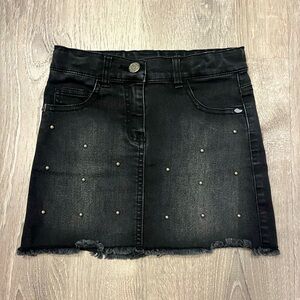 Girl's That's What You Need Black Jean‎ Skirt- Size 5/6- Pre-owned